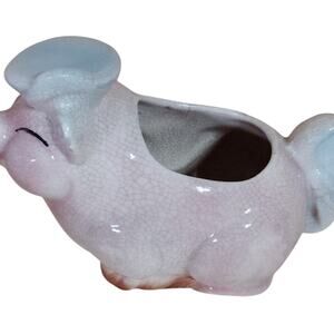 Vintage piggy creamer pink and blue